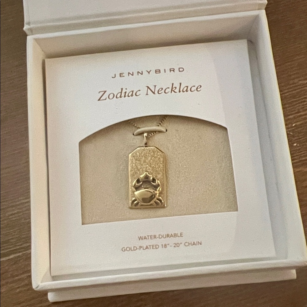 Jenny Bird Gold Cancer Zodiac Pendant - NIB